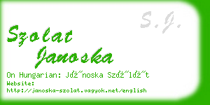 szolat janoska business card